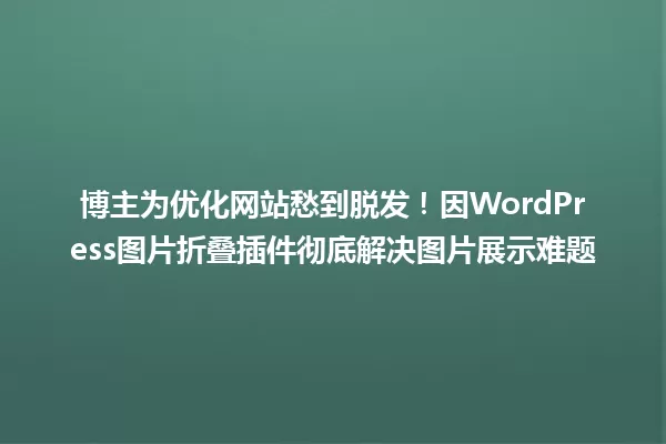 博主为优化网站愁到脱发!因WordPress图片折叠插件彻底解决图片展示难题 一