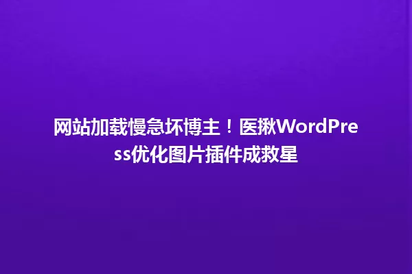 网站加载慢急坏博主!医揪WordPress优化图片插件成救星 一