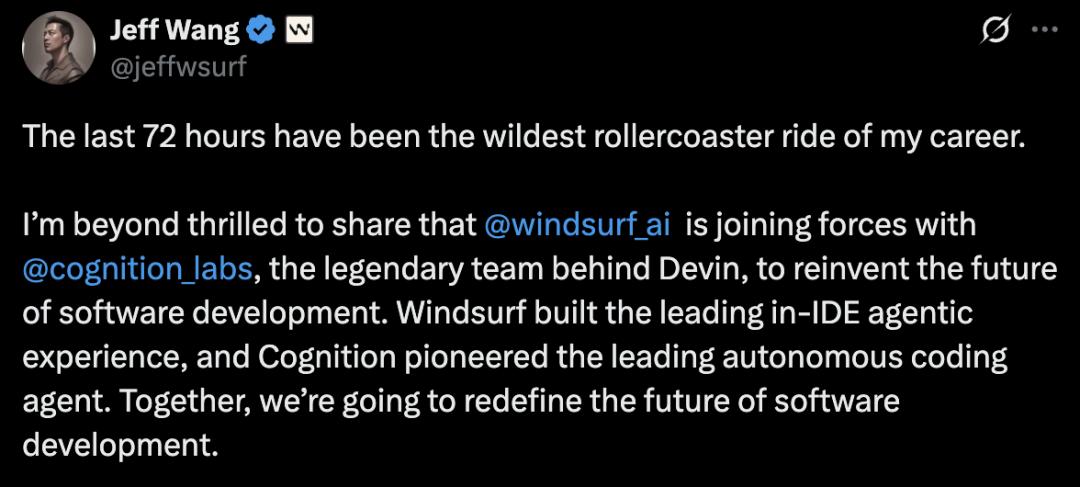 29岁华人金牌选手收购Windsurf团队，OpenAI 30亿梦想破灭！