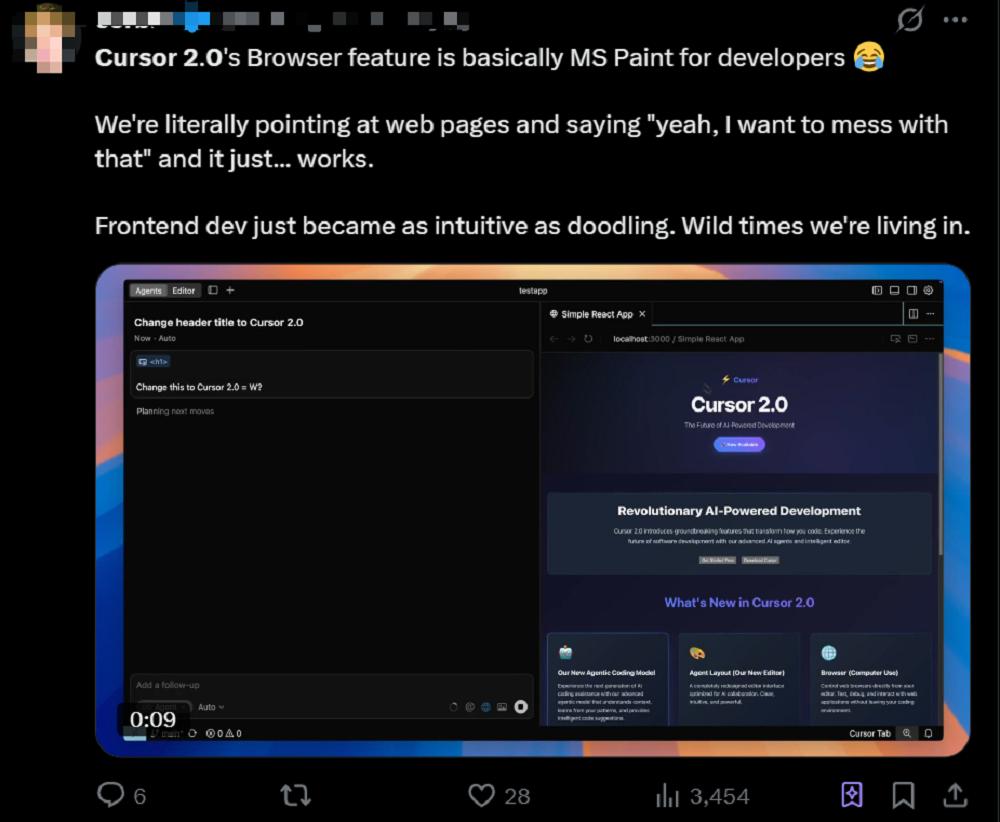 Cursor 2.0震撼上线：多代理并行技术助力自研模型30秒内轻松完成任务！