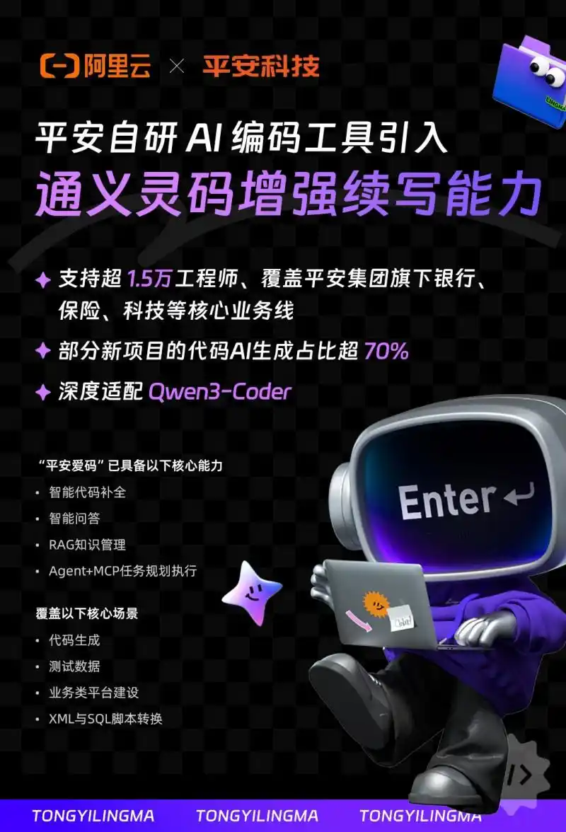 平安自研AI编码工具升级！助力15000+工程师提升续写能力的通义灵码正式上线