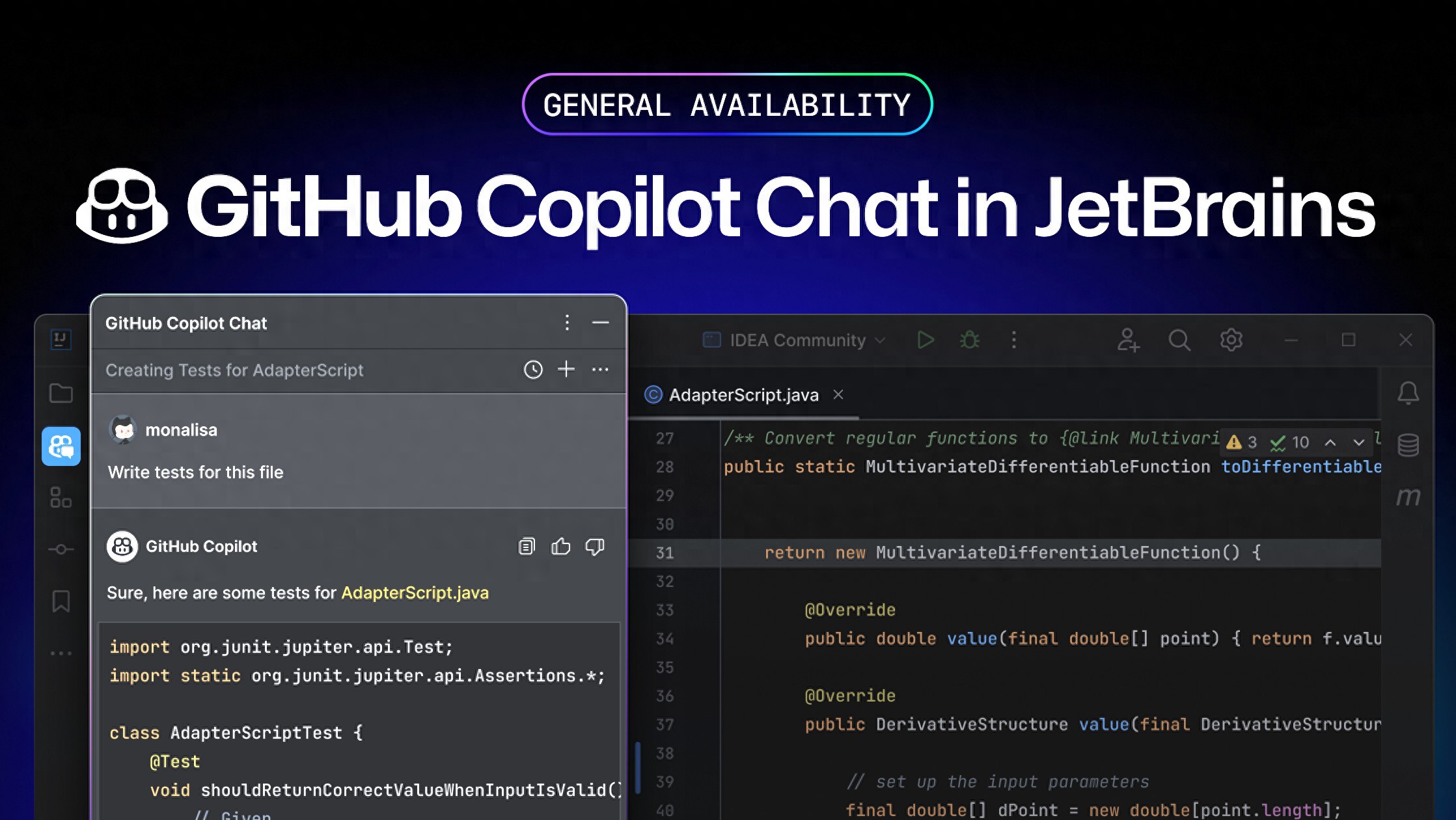 JetBrains IDE 中正式上线 GitHub Copilot Chat，编程助手再升级！