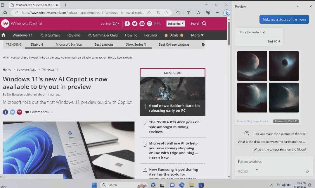 Windows Copilot首度体验！GPT-4全面融入Win11，颠覆你的操作系统体验