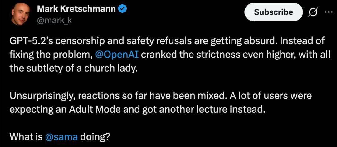 GPT-5.2上线24小时：用户反馈不佳，差评如雨！