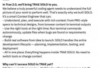 字节Trae 2.0重磅发布：100倍提升的“上下文工程”助力项目从需求到上线！