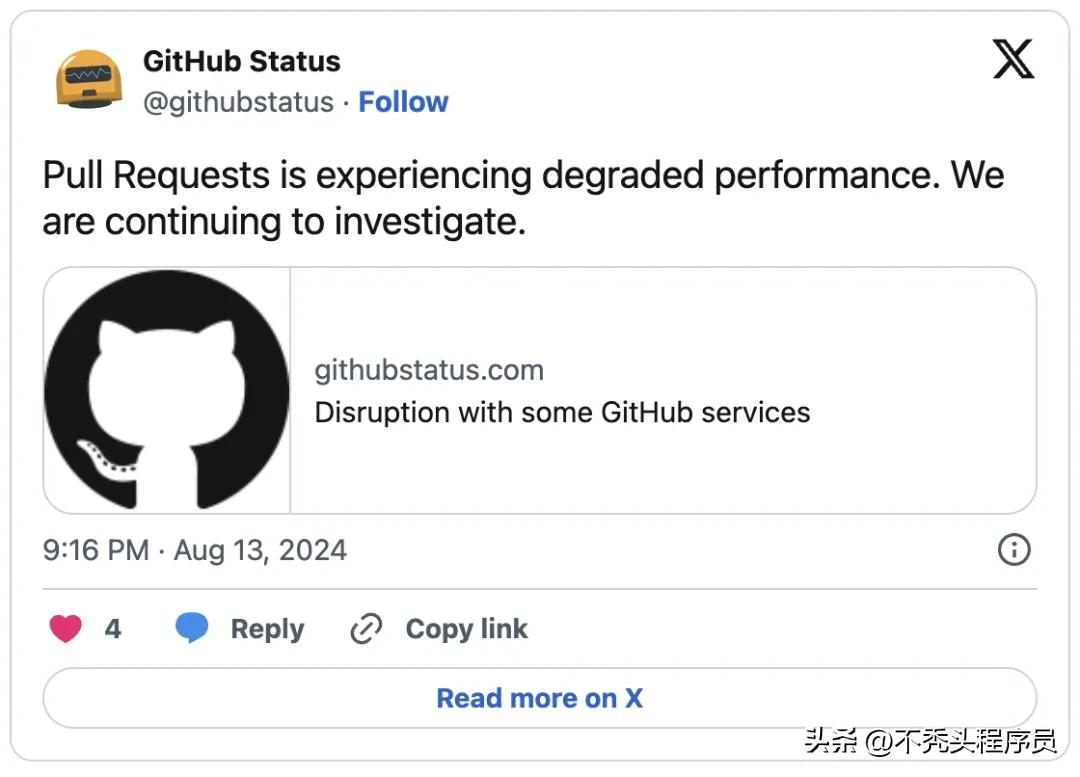 GitHub大规模宕机，Copilot功能失灵，真相竟是MySQL？