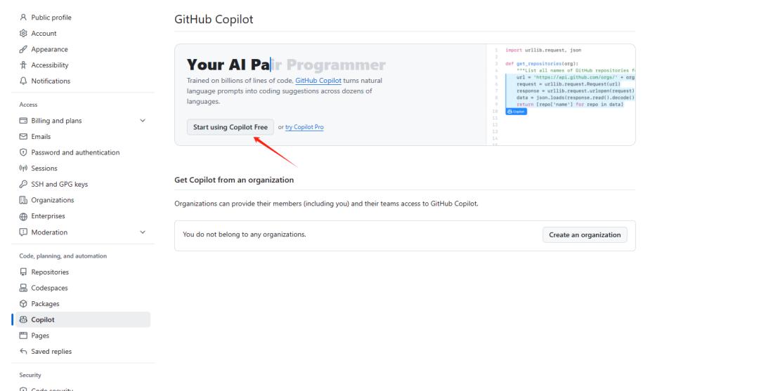 GitHub Copilot 设置