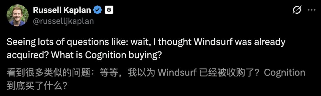 29岁华人金牌选手收购Windsurf团队，OpenAI 30亿梦想破灭！