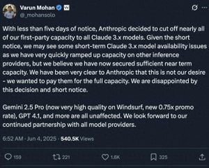 硅谷“二选一”浪潮来袭，Anthropic停止Windsurf服务！