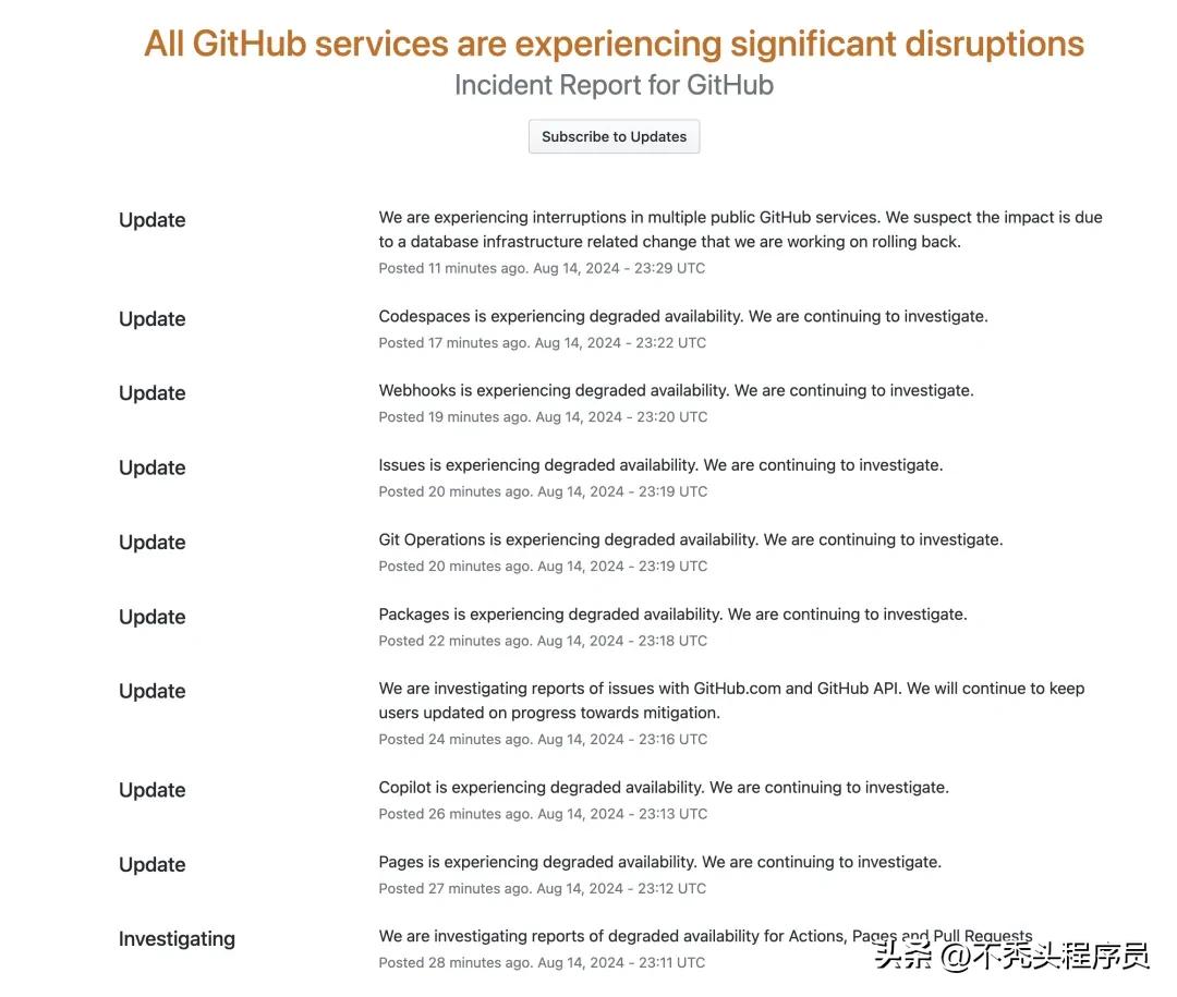 GitHub大规模宕机，Copilot功能失灵，真相竟是MySQL？