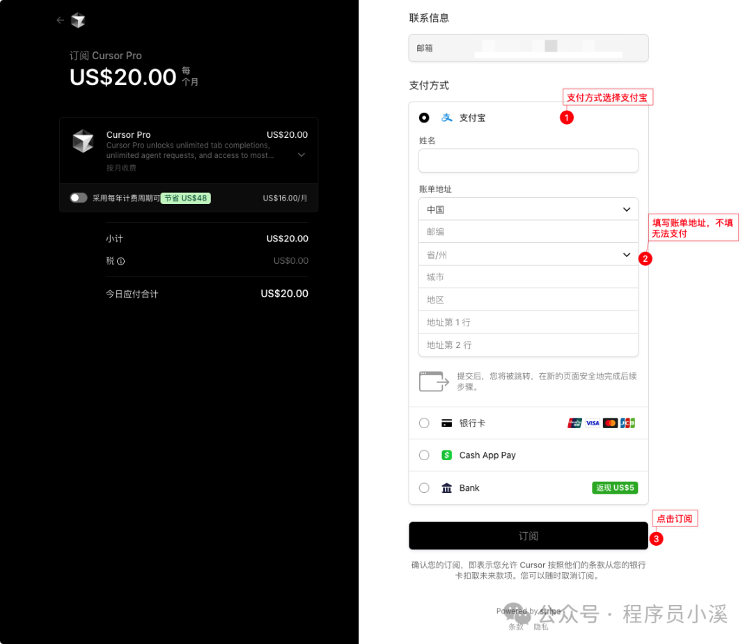 想知道如何在国内订阅Cursor Pro?这份流程和注意事项一定要看!