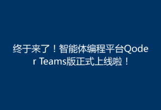 终于来了！智能体编程平台Qoder Teams版正式上线啦！