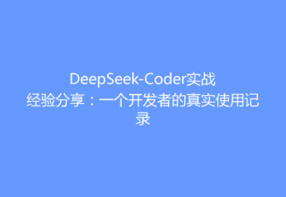 DeepSeek-Coder实战经验分享：一个开发者的真实使用记录