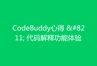 CodeBuddy心得 – 代码解释功能体验
