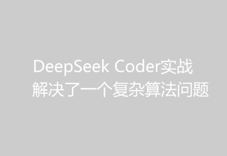 DeepSeek Coder实战   解决了一个复杂算法问题