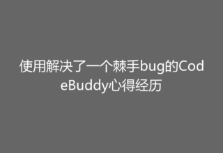 使用解决了一个棘手bug的CodeBuddy心得经历