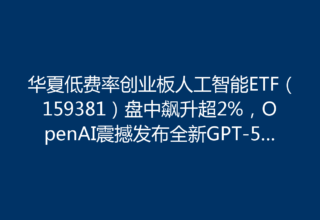 华夏低费率创业板人工智能ETF（159381）盘中飙升超2%，OpenAI震撼发布全新GPT-5.2人工智能模型！