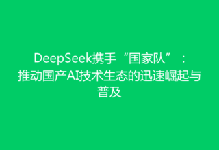 DeepSeek携手“国家队”：推动国产AI技术生态的迅速崛起与普及